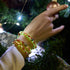 Pourpre | Argent | Bracelet macramé verre luciole